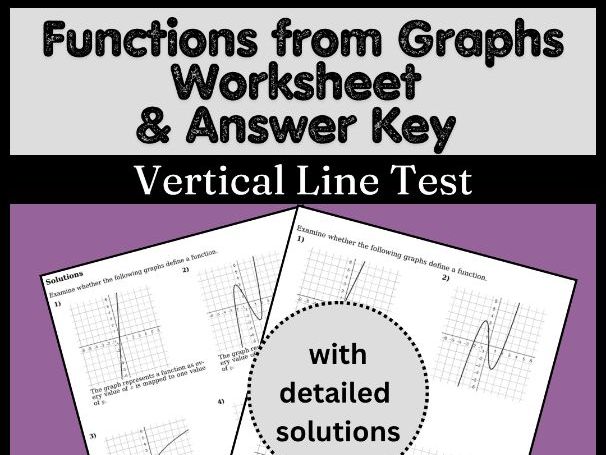 Functions from Graphs Worksheet & Answer Key | Vertical Line Test