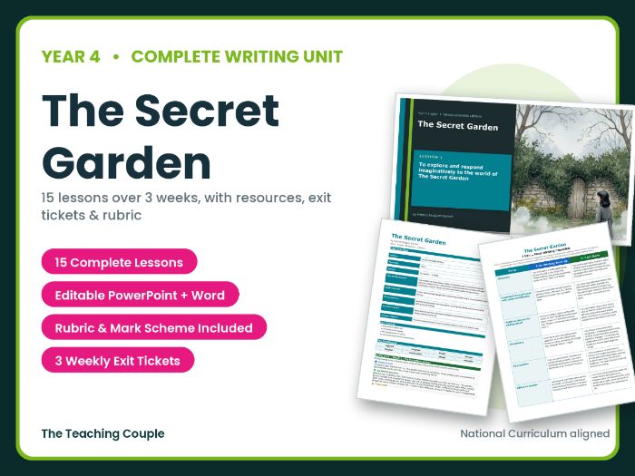 The Secret Garden | Year 4 English Unit | 15 Complete Lessons + Resources