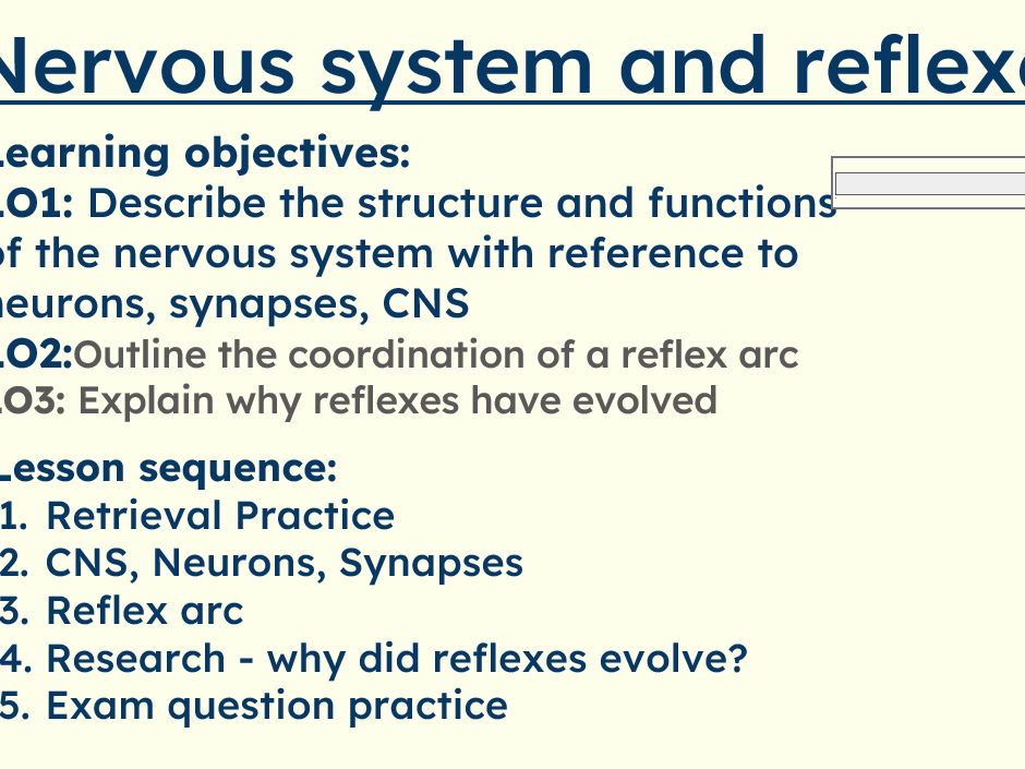 Nervous Systems/ Reflexes (AQA Biology)