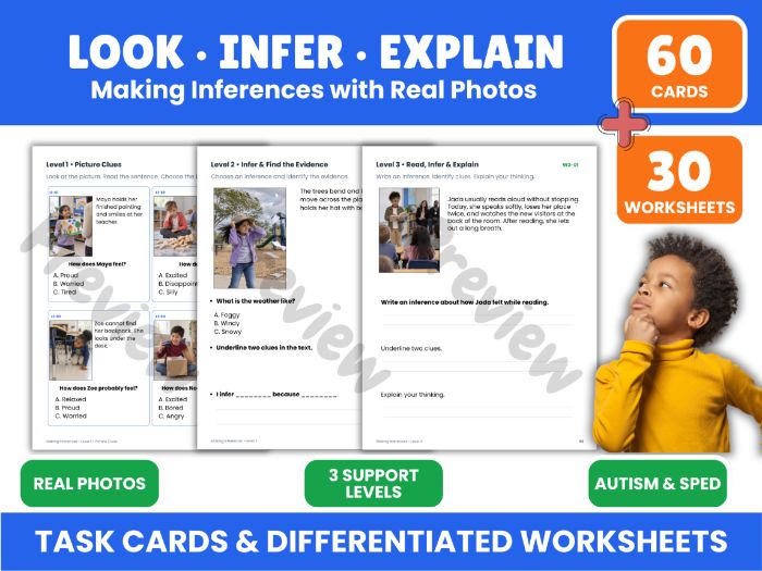 Making Inferences with Real Photo Tasks