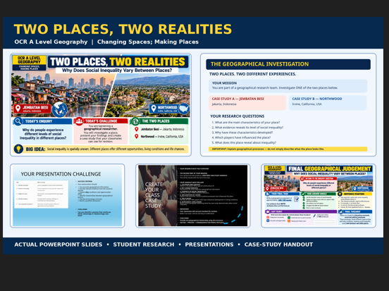 OCR A Level: Changing spaces making places: Does inequality vary between places?