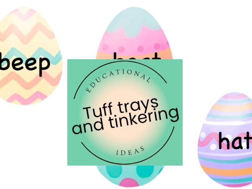 Easter eggs cvc and ccvc including nonsense words phonics