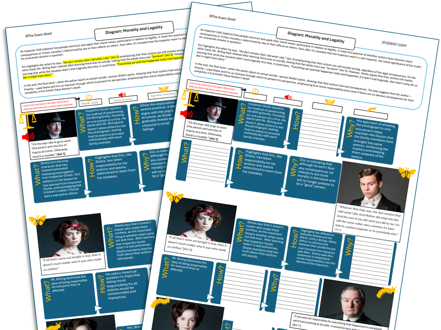 An Inspector Calls – Morality & Legality Diagrart (Teacher & Student Bundle)