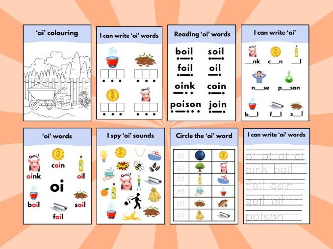 ‘oi’ Phonics Sound Workbook – Early Reading & Writing Activities