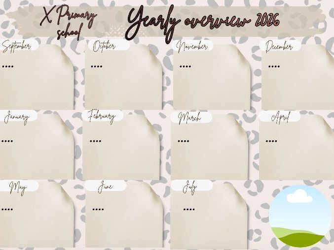 Yearly overview - Animal Print theme