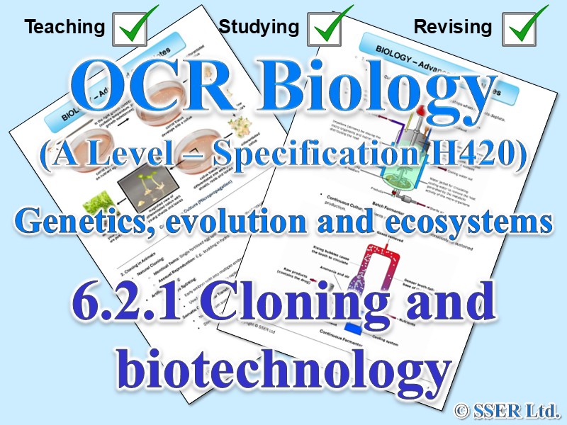 BIOA_OCR Topic Notes: 6.2.1 Cloning and biotechnology