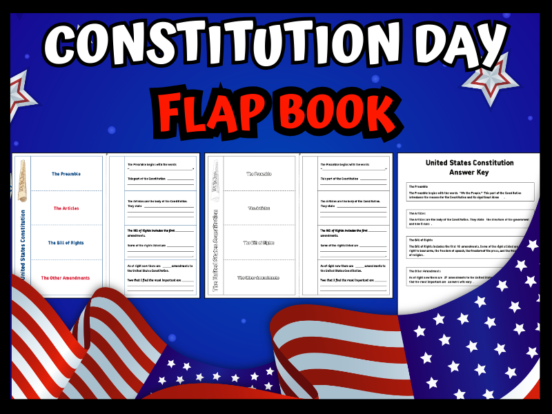 United States Constitution Flap Book | Preamble, Articles & Bill of Rights