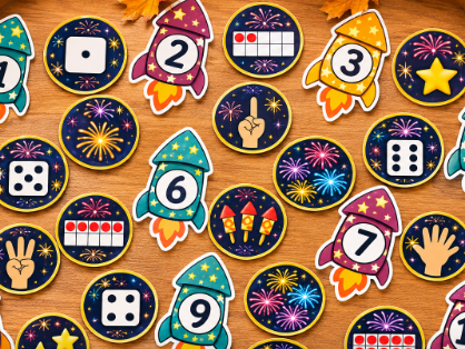 Bonfire Night Number Matching | Fireworks Maths Game | EYFS & KS1