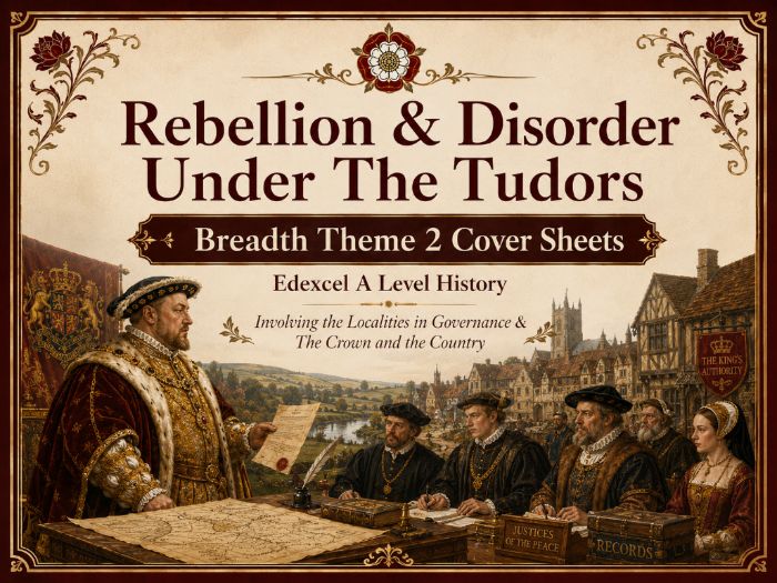 Rebellion & Disorder Under The Tudors: Breadth Theme 2 Cover Sheets