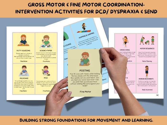 SEND Gross, Fine Motor & Motor Planning Activity Cards