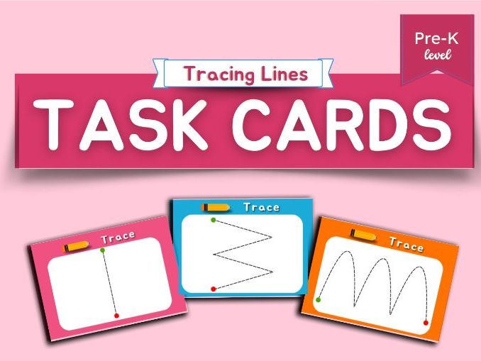 Engaging Pre-K Tracing Lines Task Cards: Develop Fine Motor Skills & Pre-Writing Readiness