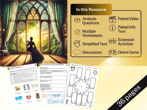 The Story of an Hour - Kate Chopin - Simplified Text, Worksheets, Video, Game ..