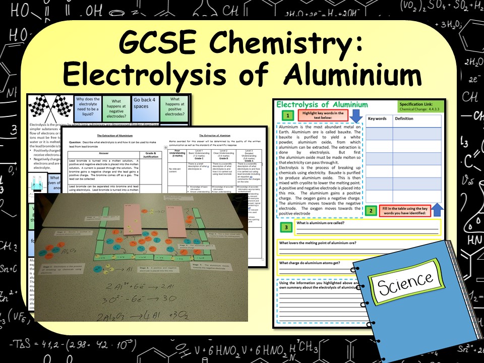 KS4 GCSE Chemistry (Science) Electrolysis of Aluminium Lesson