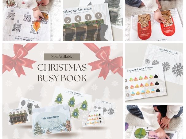 Christmas Busy Book | Early Learning Activities for toddler & pre-schoolers
