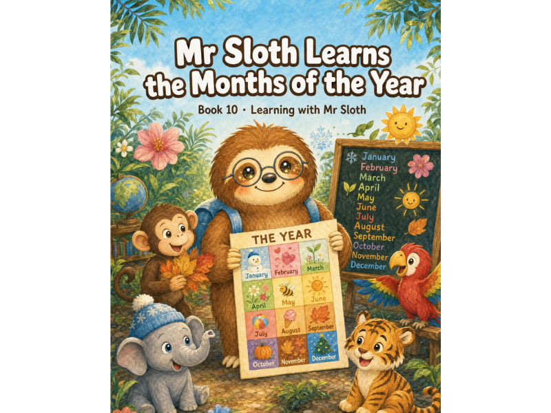 Learning with Mr Sloth: Months of the Year | EYFS KS1 Year 1-2 |  Time Seasons Celebration 5_Lessons