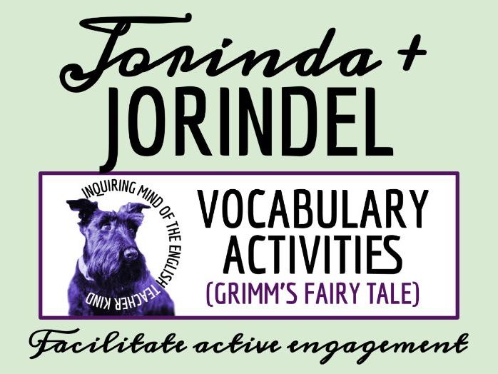 "Jorinda and Jorindel" Vocabulary Activities | Grimm's Fairy Tale | Crossword Puzzle