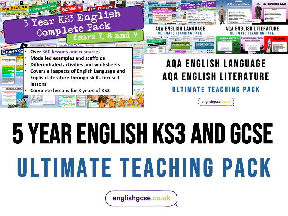 English KS3 and GCSE Complete Pack