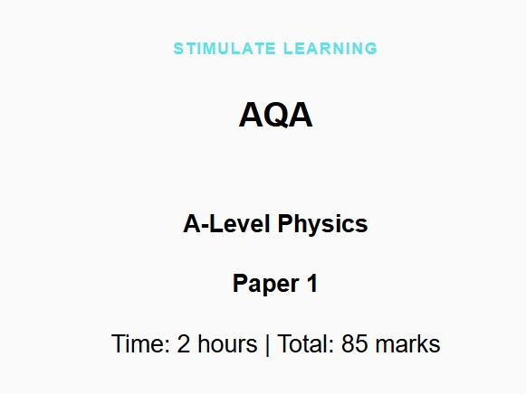 AQA A-Level Physics Set of Papers 1-2
