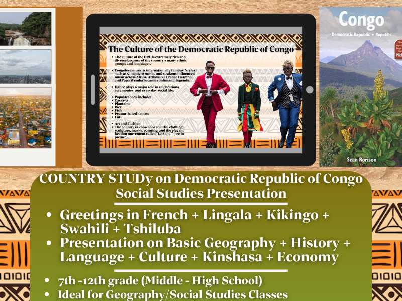 Democratic Republic of Congo Country Study - Social Studies Presentation