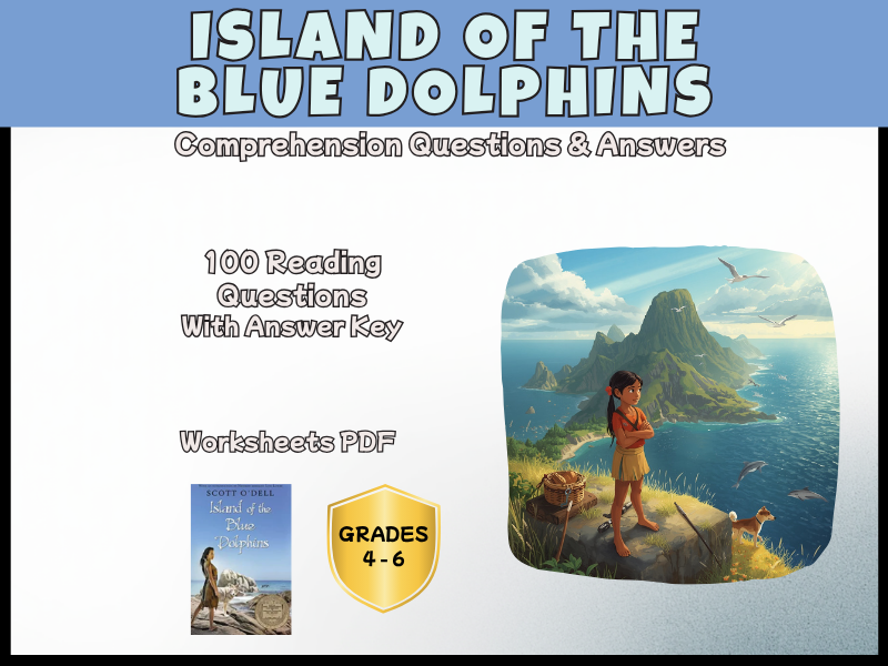 Title: Island of the Blue Dolphins Reading Comprehension Questions | KS2 Novel Study | Years 5-7
