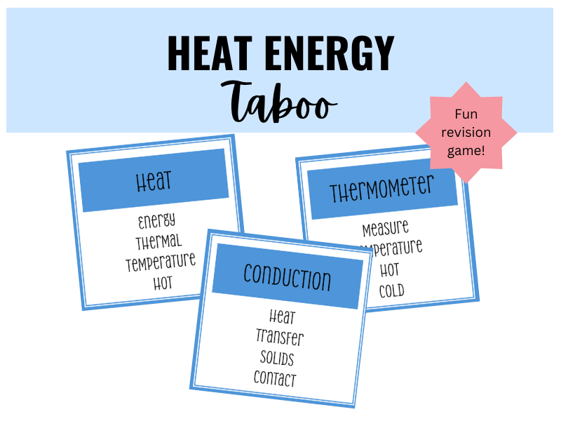 Heat Energy Taboo Revision Game