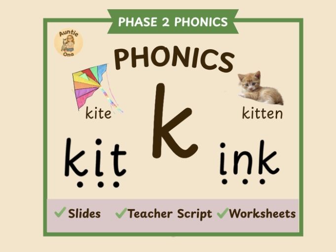 Initial 'k' Sound Phonics - Phase 2 Complete  Lesson (EYFS)