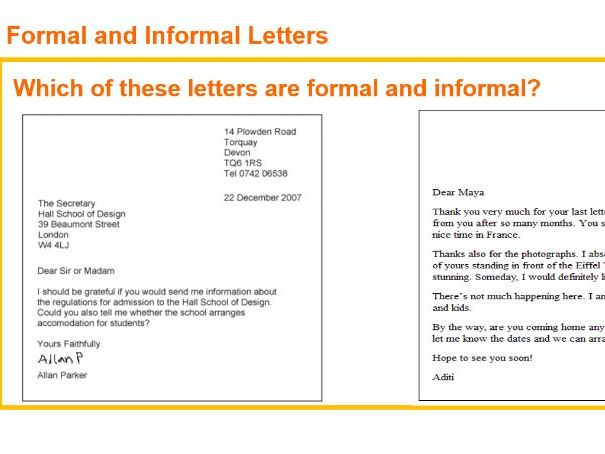 Formal Letter Writing Full Lesson