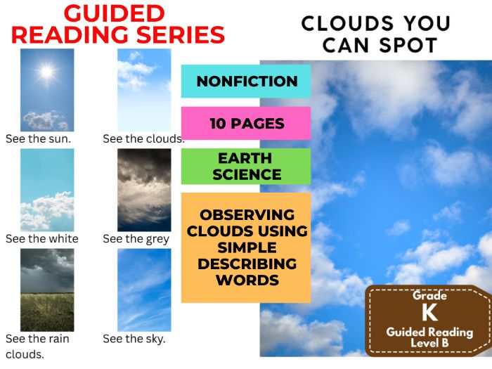 Guided Reading Level B: Clouds You Can Spot