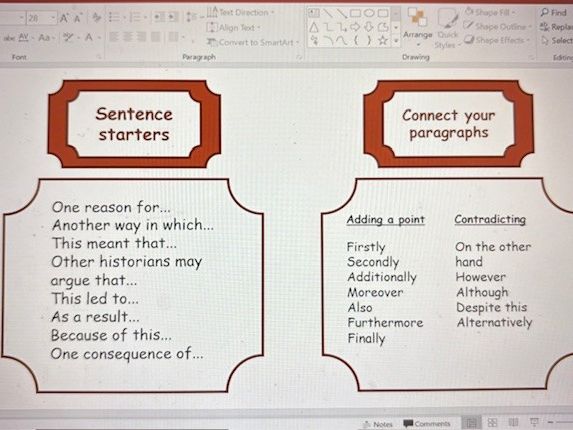 Write like a historian classroom resource