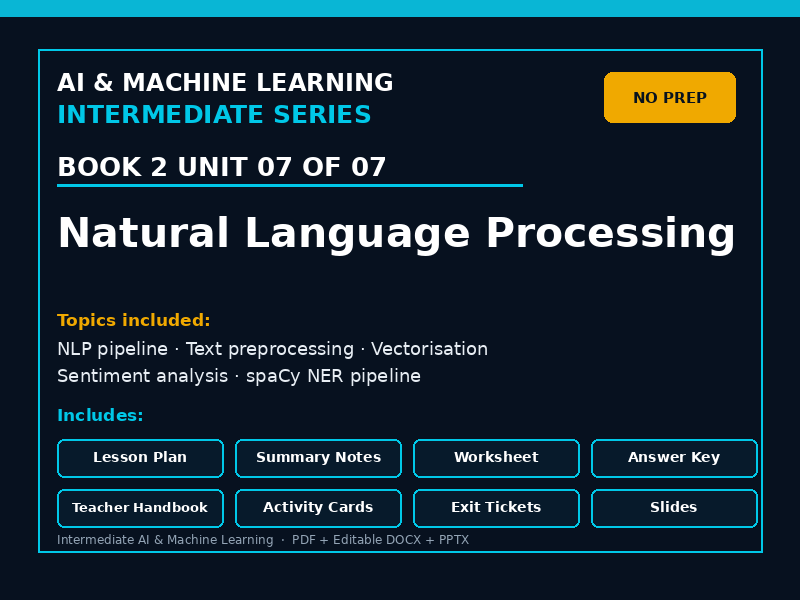 Natural Language Processing – No Prep Lesson Pack – Book 2 Unit 07