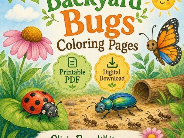 Backyard Bugs Coloring Pages