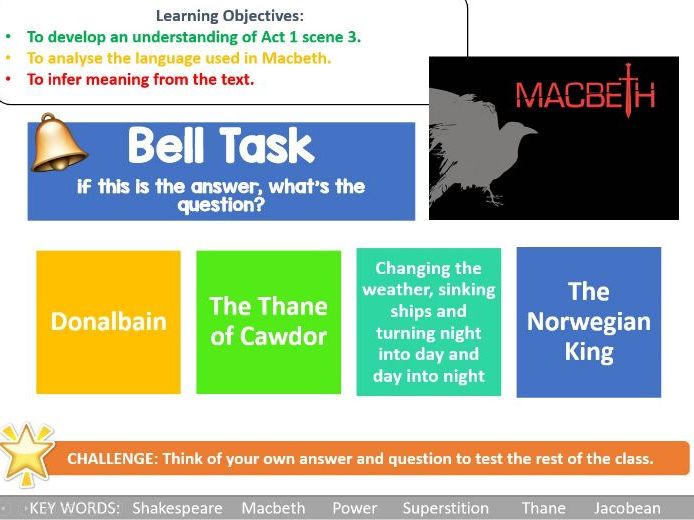 Macbeth Act 1 Scene 3 lesson