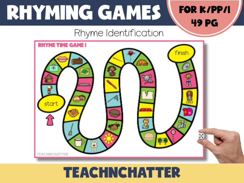 Rhyme Identification Board Games Phonological awareness & Early Literacy