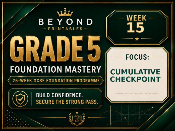 Grade 5 GCSE Foundation Mastery Retrieval - Week 15 | Questions, Answers and Support