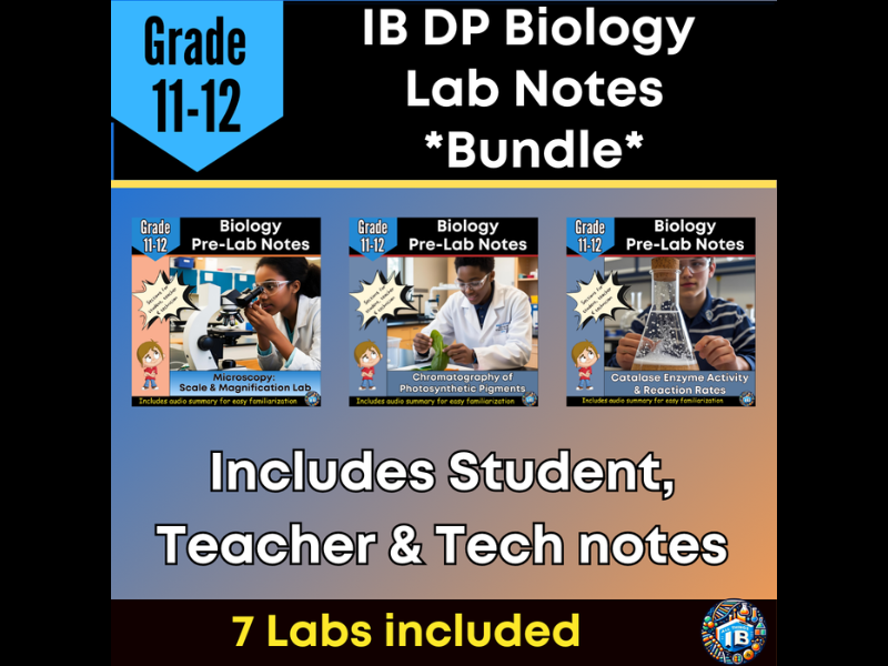 IB DP Biology Practical Investigation Lab Notes Bundle 2026