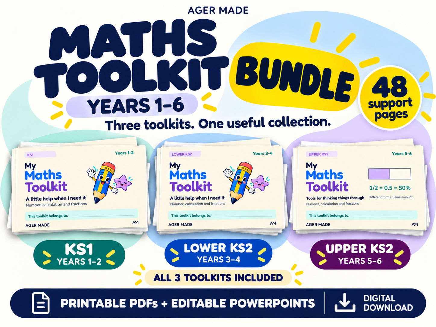 Maths Toolkit Bundle | KS1 & KS2 Years 1–6 | PDF and PowerPoint