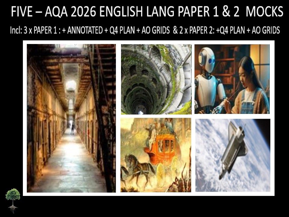 FIVE - AQA PAPER 1 & 2 | 2026 FULL MOCKS | ANNOTATED | Q4 PLAN | AO GRIDS
