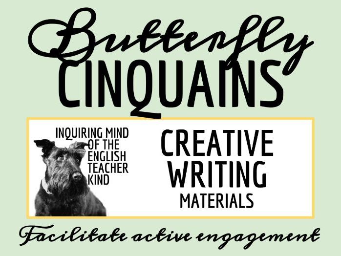 Butterfly Cinquain Poetry Activity with Outline and Exemplar for Creative Writing