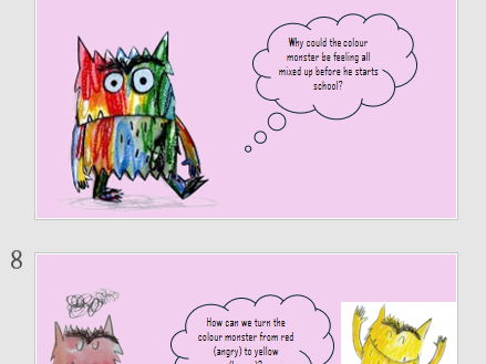 Colour Monster Goes to School- feelings ppt