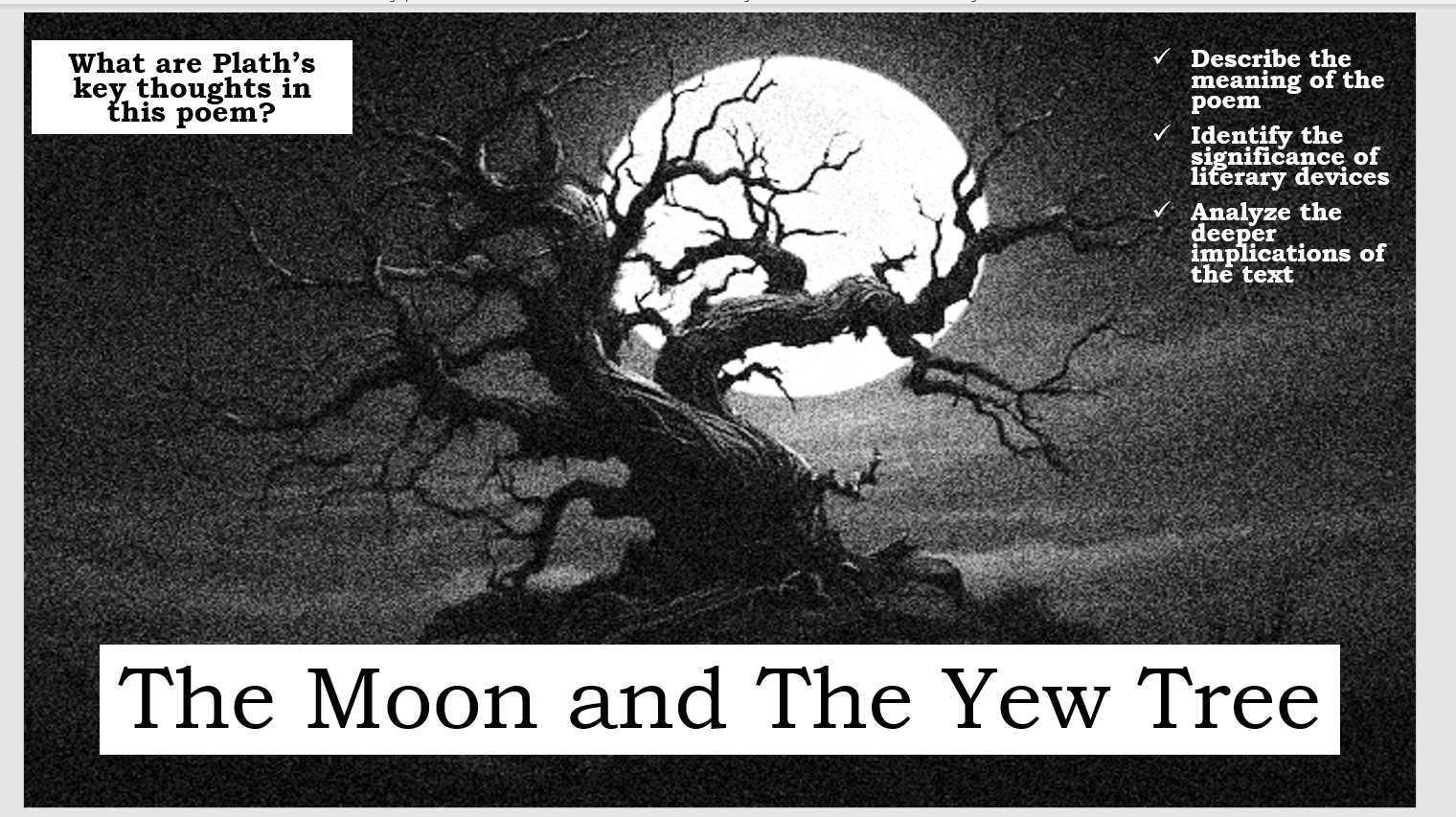 Cambridge A-Level English Literature: POETRY: Sylvia Plath | Teaching ...