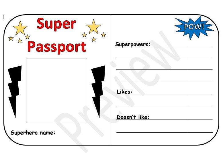 Superhero Passport Back to School Bundle | Teaching Resources