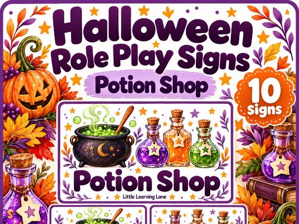 Halloween Role Play Signs