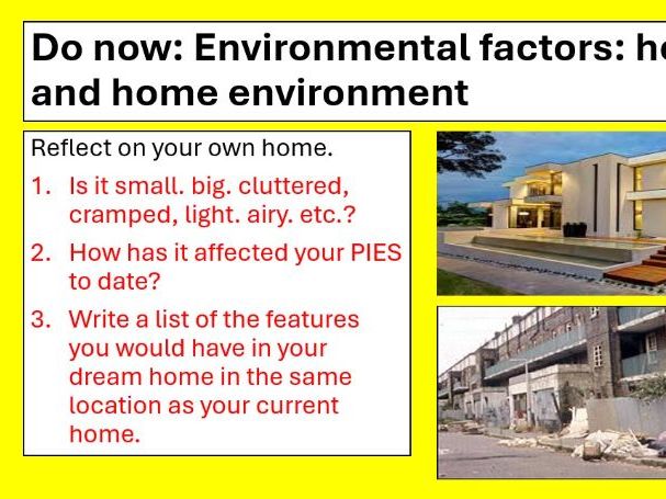BTEC TECH AWARD Component 3 Health and Wellbeing Health & Social Care LESSON13
