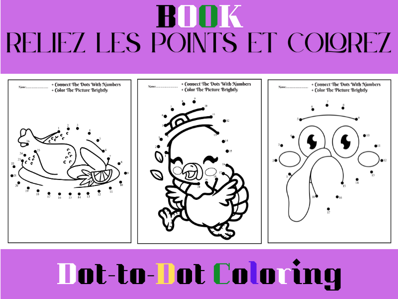 Jours de Récolte et de Fête : Reliez les Points et Colorez