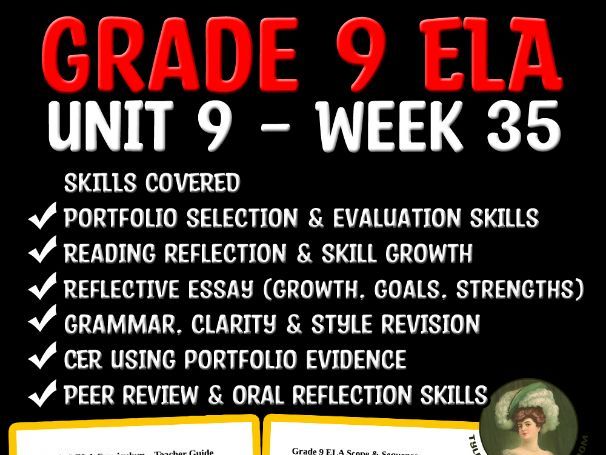 Grade 9 ELA Unit 9 Week 35 | Portfolio Development & Reflection & Growth Review