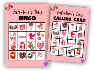 Valentine's Day Themed Bingo Game