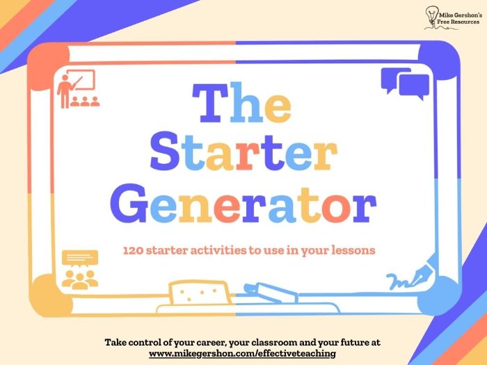 The Starter Generator: KS2 - 4(Ages 7-16) Starter Activities