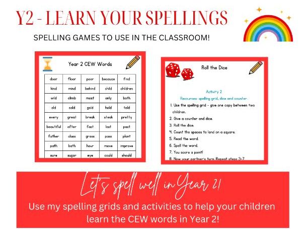 Year 2 CEW Spelling Grid and Activities