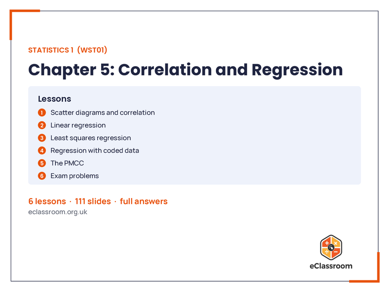 IAL Statistics 1 Correlation & Regression lesson slides