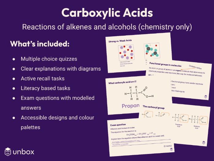 AQA GCSE 4.7.2.4 Carboxylic acids